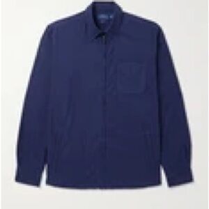 Ralph Lauren Garment dyed Oxford cotton Deep Blue Shirt Jacket